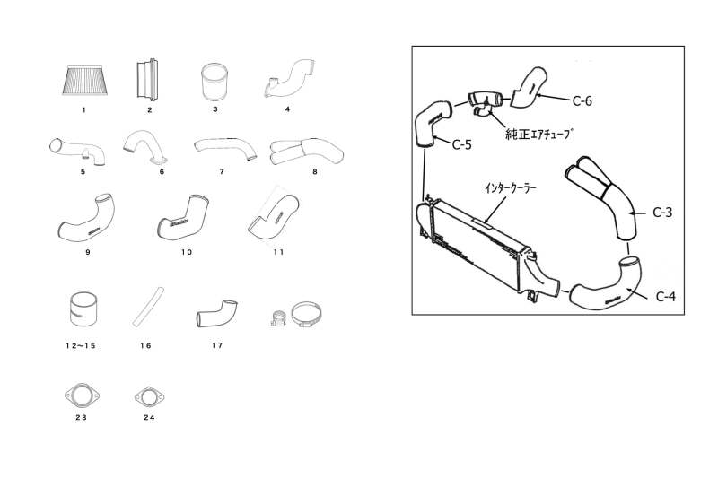GReddy 89-94 Nissan Skyline GT-R BNR32 Complete Suction Kit w/o Airflow Meter-thumbmail-2