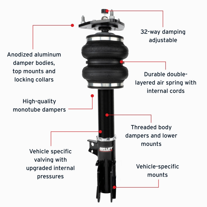 Air Lift Performance 15-23 Ford Mustang S550/24-25 S650 Air Suspension Front Kit-thumbmail-4