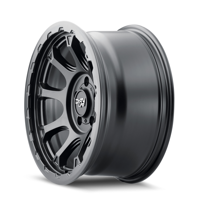 Dirty Life 9307 Drifter 17x8.5/5x127 BP/-6mm Offset/78.1mm Hub Matte Black Wheel - Beadlock-thumbmail-2