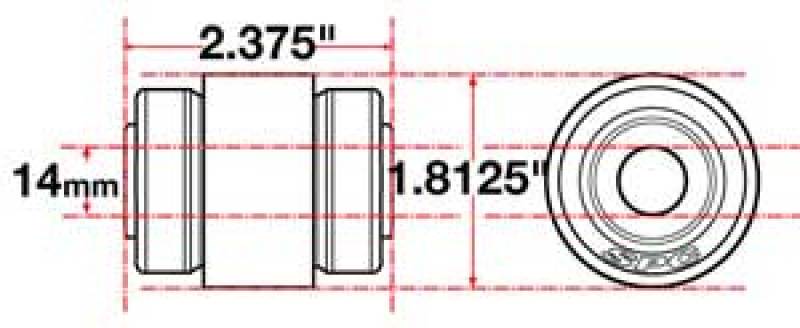 SPC Performance Flex Joint X-AXIS Jeep JK Rear UCA 14mm X 2 X 1.8125-thumbmail-2