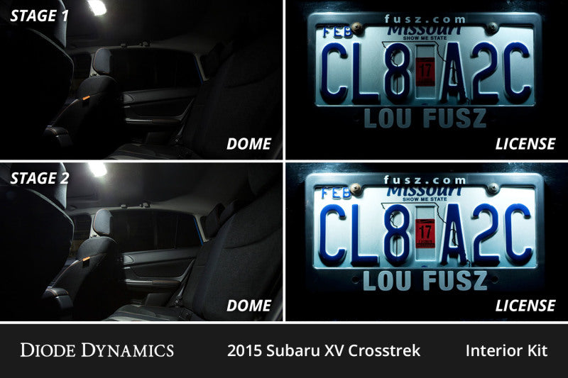 Diode Dynamics 13-16 Subaru XV Crosstrek Interior LED Kit Cool White Stage 2-thumbmail-3
