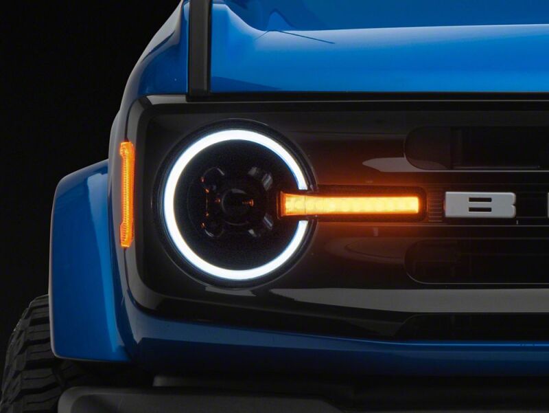 Raxiom 21-26 Ford Bronco LED Halo Headlights with White Backlight- Black Housing- Clear Lens-thumbmail-10