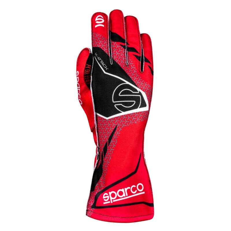 SPARCO K-Attack Red/Black Kart Racing Gloves Size 10-thumbmail-1