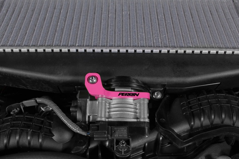Perrin 2022+ Subaru WRX/19-23 Ascent/Legacy/Outback Top Mount Intercooler Bracket - Hyper Pink-thumbmail-4