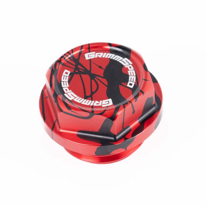GrimmSpeed 89-22 Subaru All Models Bolt Oil Caps - Red/Black-thumbmail-1