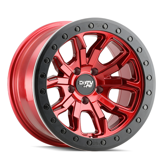 Dirty Life 9303 DT-1 17x9 / 6x135 BP / -12mm Offset / 87.1mm Hub Crimson Candy Red Wheel
