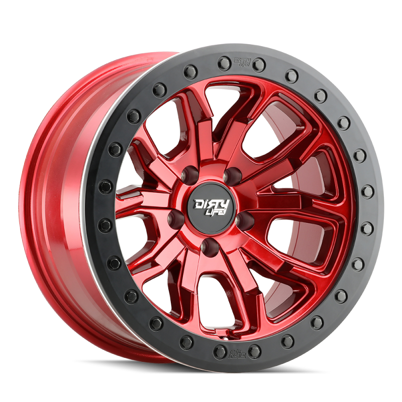 Dirty Life 9303 DT-1 17x9 / 6x135 BP / -12mm Offset / 87.1mm Hub Crimson Candy Red Wheel-thumbmail-1