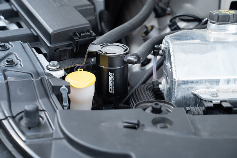 Corsa Performance 15-17 Ford Mustang 3 oz. Aluminum Oil Catch Can W/ Mounting Bracket-thumbmail-3