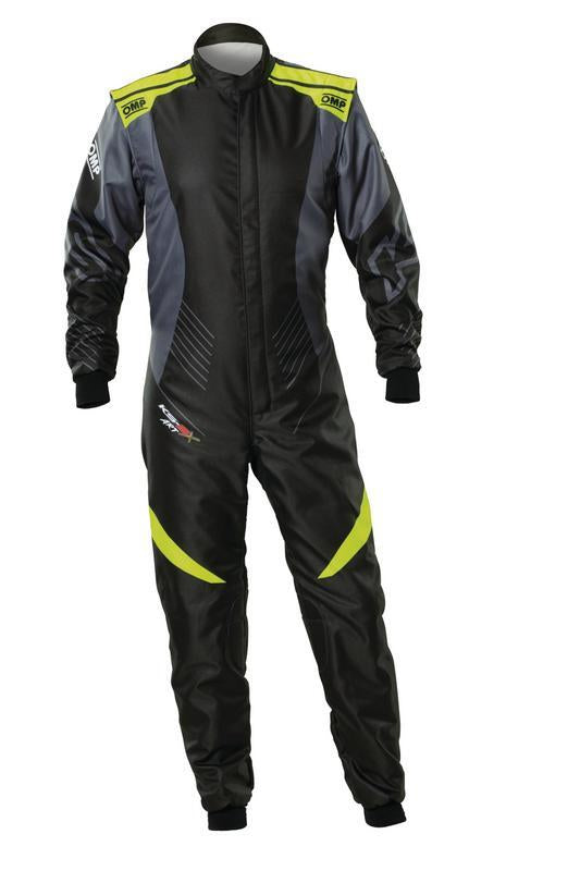 OMP KS-2X ART SUIT FIA 8877-2022 BLACK / FLUO YELLOW SZ 46