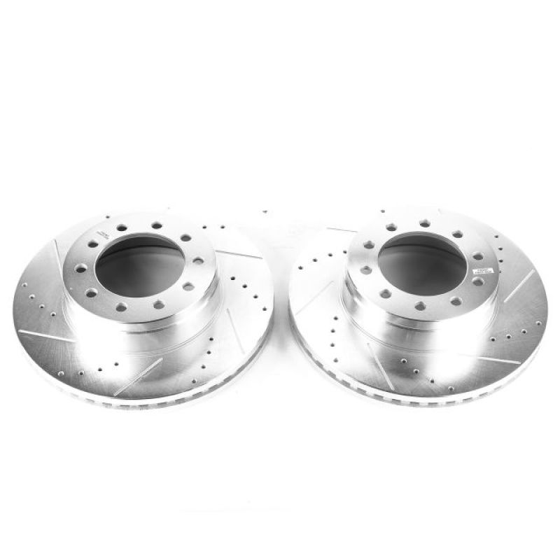 Power Stop 17-20 Ford F-550 Super Duty Front Drilled & Slotted Rotor - Pair-thumbmail-1