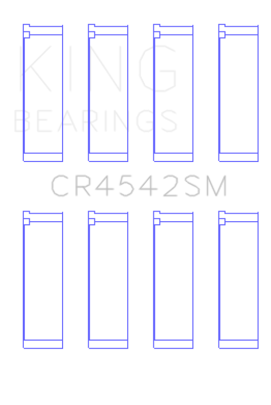 King Engine Bearings Honda K-Series (Except A3)/16V 2.0L/2.3L/2.4L (Size +0.25mm) Conrod Bearing Set-thumbmail-2