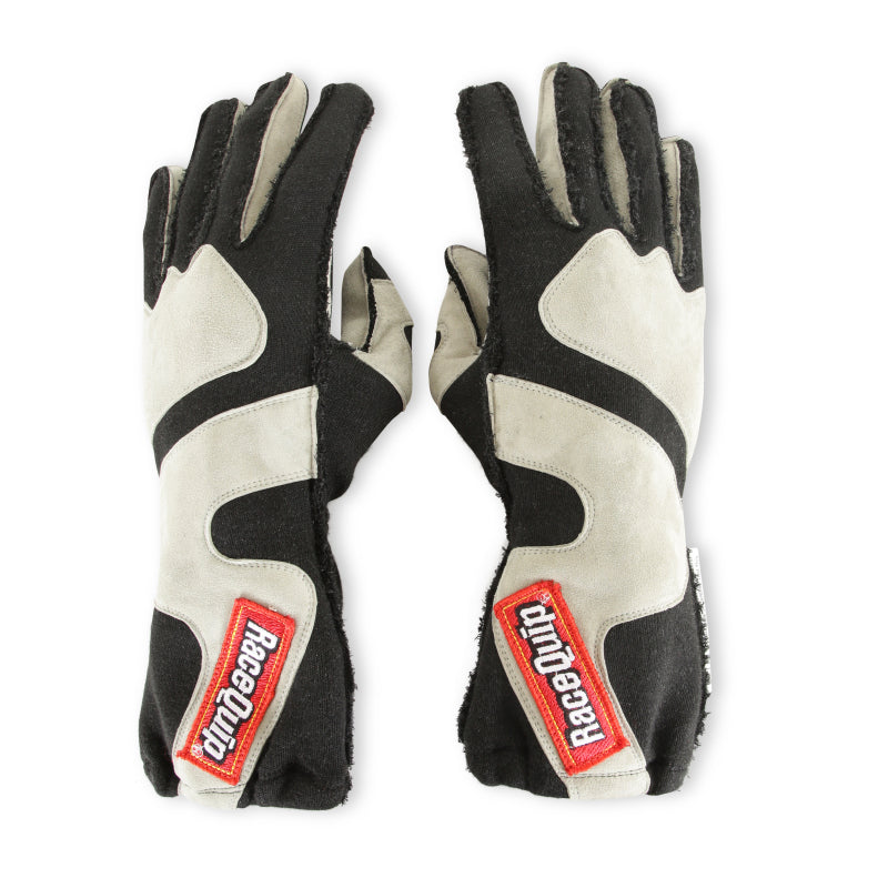 RaceQuip SFI-5 Gray/Black Small Outseam w/ Closure Glove