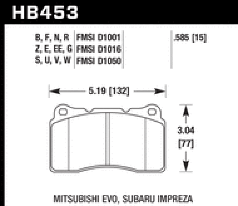 Hawk 03-06 Evo / 04-09 STi / 09-10 Genesis Coupe (Track) / 2010 Camaro SS HPX Motorsports Front Brak-thumbmail-2