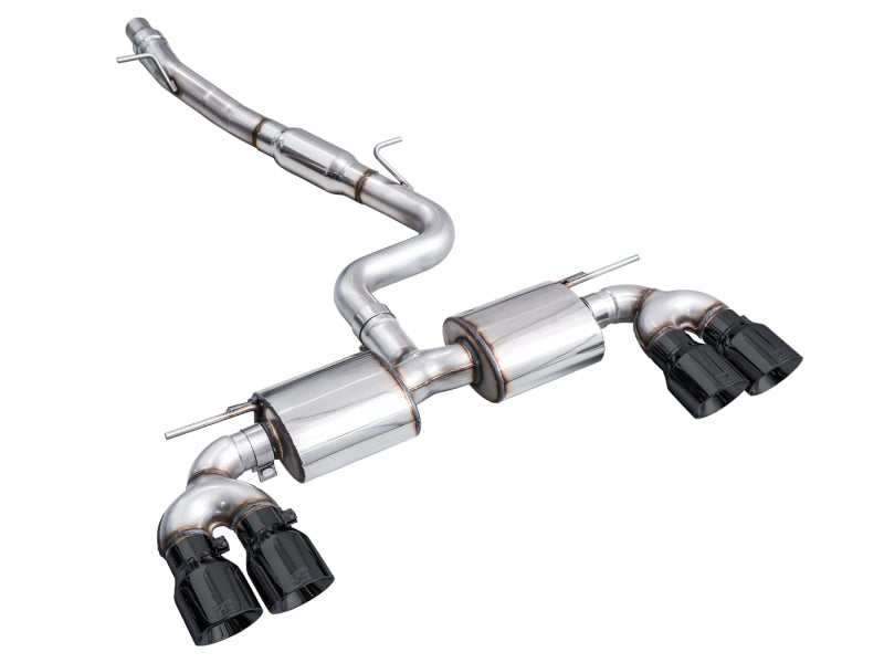 AWE MK8 Volkswagen Golf R 3in Touring Edition Quad Exhaust - Diamond Black Tips-thumbmail-15