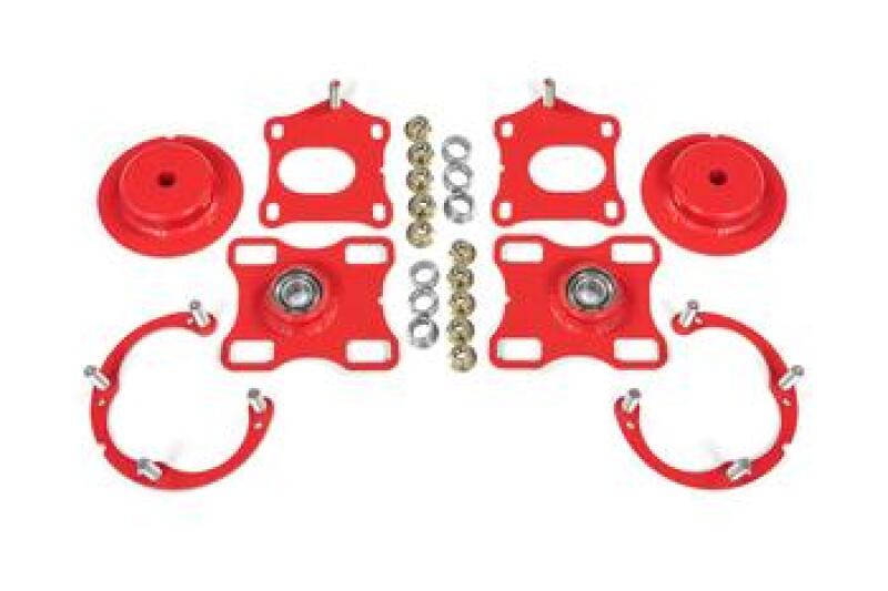 BMR 11-14 Ford Mustang / Shelby GT500 Caster Camber Plates - Red-thumbmail-1