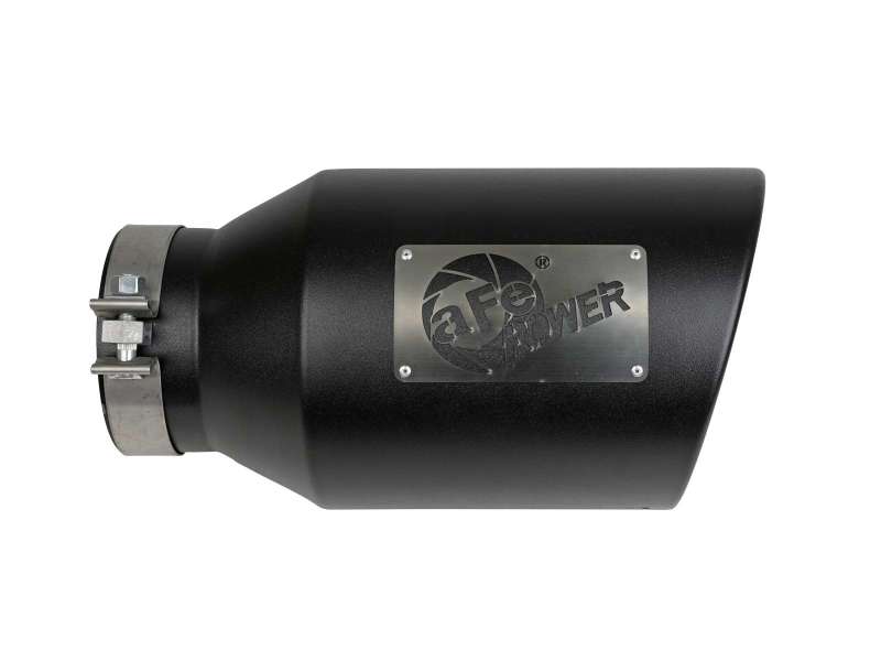 aFe Power Universal 5in Inlet 8in Outet MACH Force-XP Clamp-On Exhaust Tip - Black-thumbmail-5