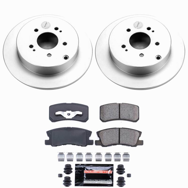 Power Stop 04-08 Mitsubishi Endeavor Rear Z23 Coated Brake Kit-thumbmail-1