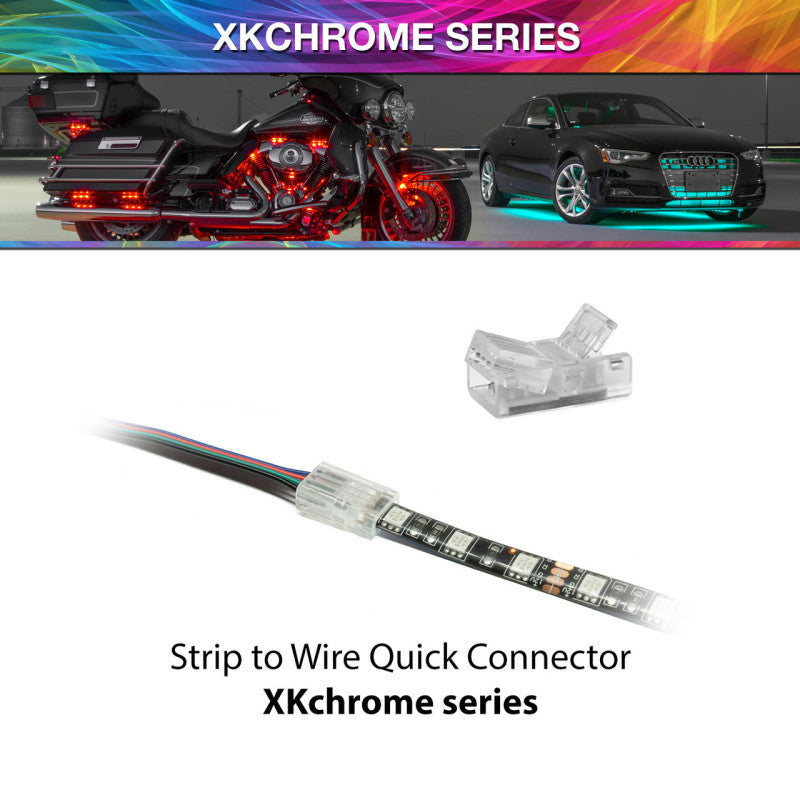 XK Glow 4 Pin Quick Connector- Strip to Wire XKchrome-thumbmail-1