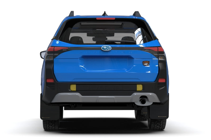 Rally Armor 2026 Subaru  Forester Wilderness Black UR Mud Flap w/ Wild Orange Logo-thumbmail-3