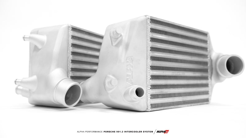 AMS Performance 16-19 Porsche Carrera/Carrera S (991.2) Alpha Intercooler Kit w/Carbon Fiber Shrouds-thumbmail-2