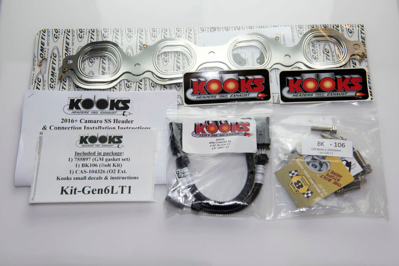Kooks 2016 + Chevrolet Camaro SS 1 7/8in x 3in SS Longtube Headers w/ Catted Connection Pipes-thumbmail-5