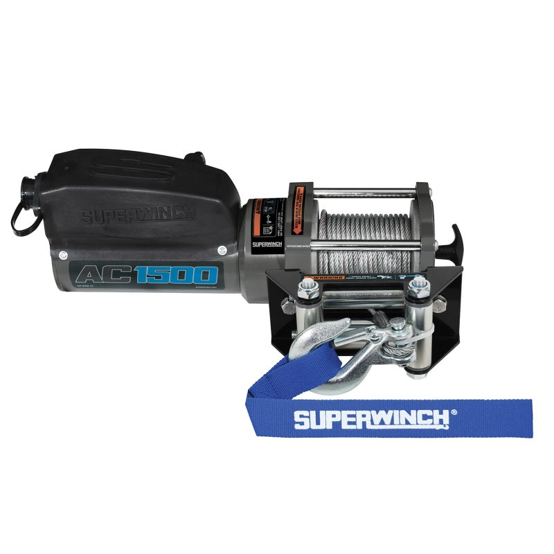 Superwinch 1,500 lbs. 1.1 HP 120V AC 1/8 In x 35ft. Wire Rope - Gray Wrinkle-thumbmail-6