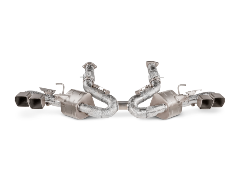 Akrapovic 2020 Chevrolet Corvette Stingray (C8) OPF/GPF Slip-On Line (Titanium) w/ Titanium Tips-thumbmail-2