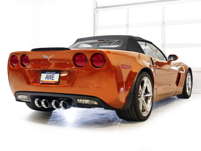AWE Tuning 05-07 C6 Chevrolet Corvette 6.0L Touring Edition Axleback Exhaust w/ Chrome Silver Tips-thumbmail-11