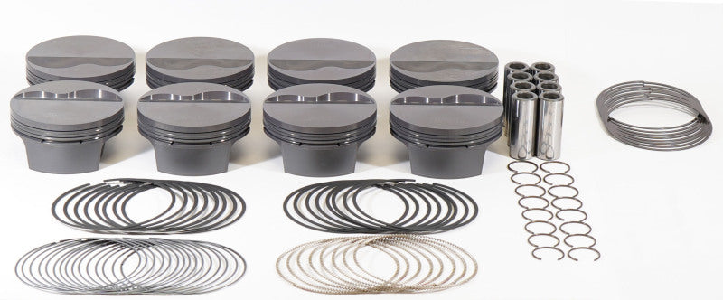 Mahle MS Piston Set Ford 364cid 4.125 1.090RCH 3.400stk 5.400rod .927pin -6.5cc 423g 10.4CR Set of 8-thumbmail-1