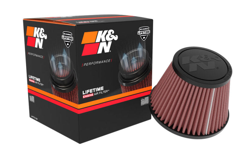 K&N Universal Clamp-on Air Filter 2in Flange ID 5-3/16in Base 3-1/2in Top 3-11/16in Height w/ Vent-thumbmail-4