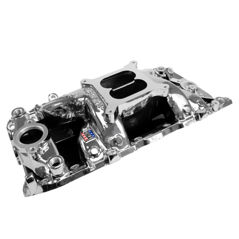 Edelbrock RPM Air-Gap Intake Manifold for Big-Block Chevy Oval Port - Chrome Plasma Finish-thumbmail-4