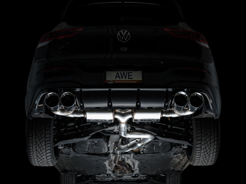 AWE MK8 Volkswagen Golf R Touring Edition Exhaust - Chrome Silver Tips-thumbmail-8
