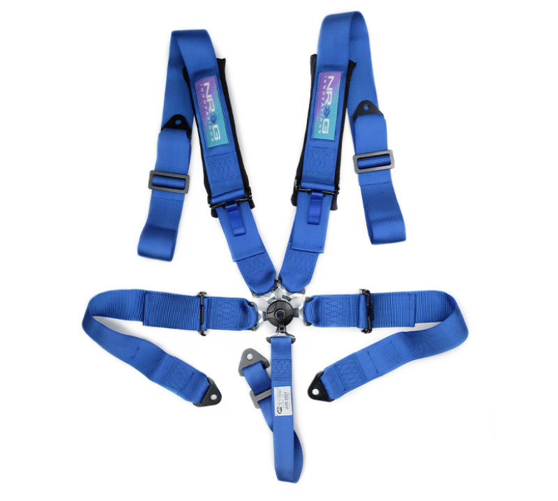 NRG 5PT 3in. Seat Belt Harness / Cam Lock - Blue-thumbmail-1