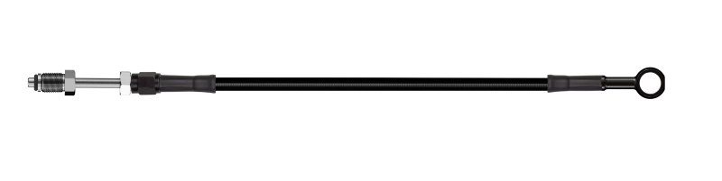 Goodridge 64in Universal Clutch Line w/Black Zinc Fittings & Black Hose - Straight Banjo 7/16 UNF-thumbmail-1