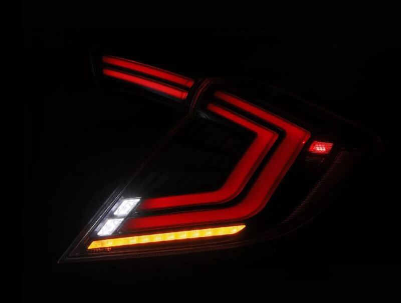 AlphaRex 16-21 Honda Civic Hatchback/ Type-R FK8 Nova-Series LED Tail Lights (Pair) - Black-thumbmail-7