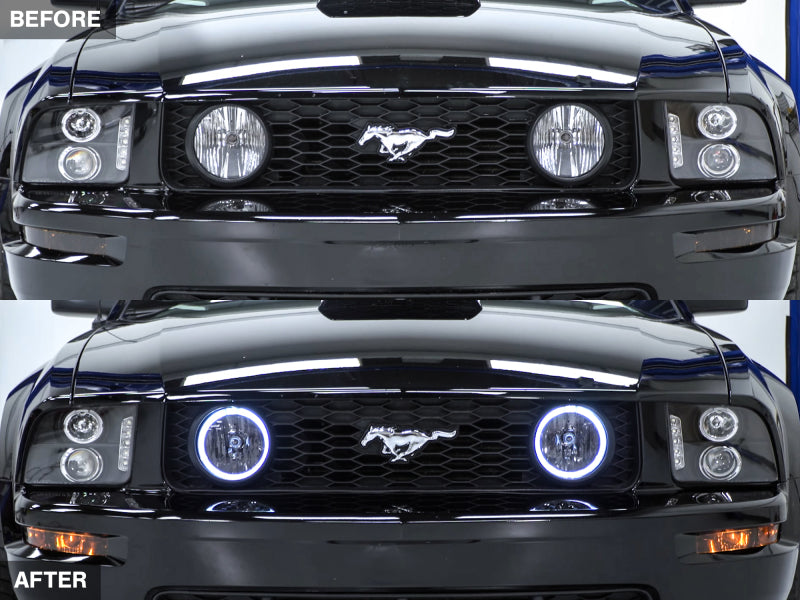 Raxiom 05-12 Ford Mustang GT LED Halo Fog Lights (Smoked)-thumbmail-10