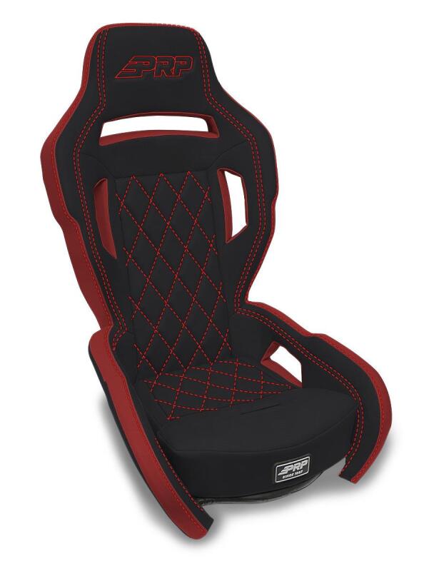 PRP Contour Suspension Seat - Black & Red-thumbmail-1