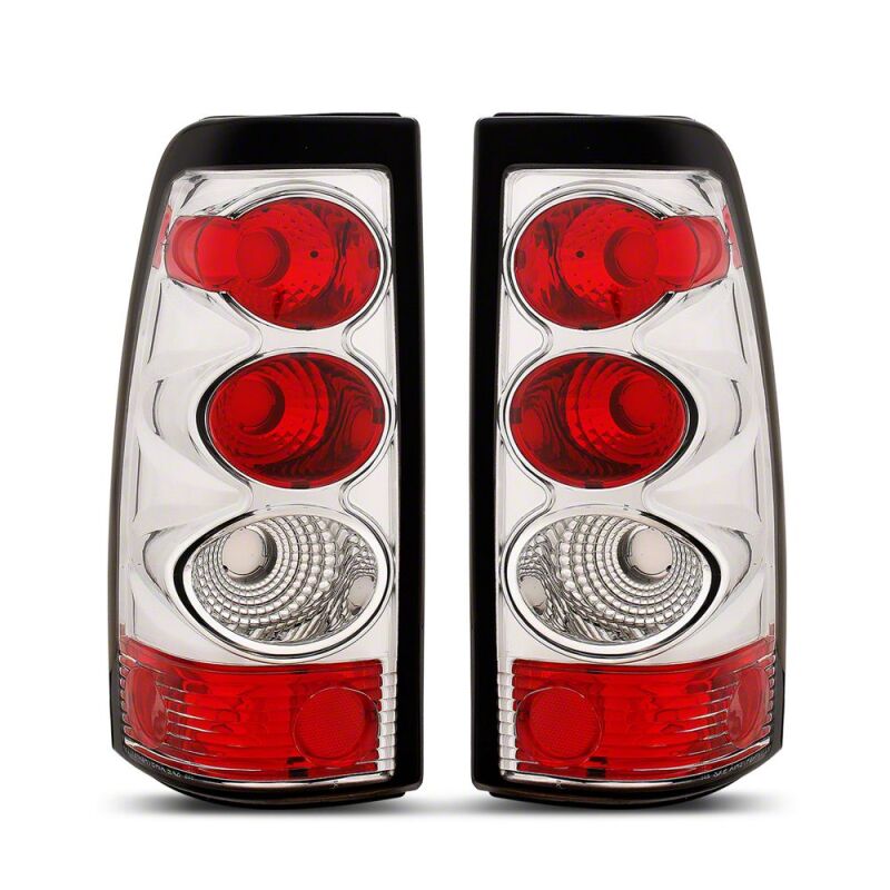 Raxiom 03-06 Chevrolet Silverado 1500 Fleetside Axial Series Tail Lights- Chrome- Red/Clear Lens-thumbmail-1