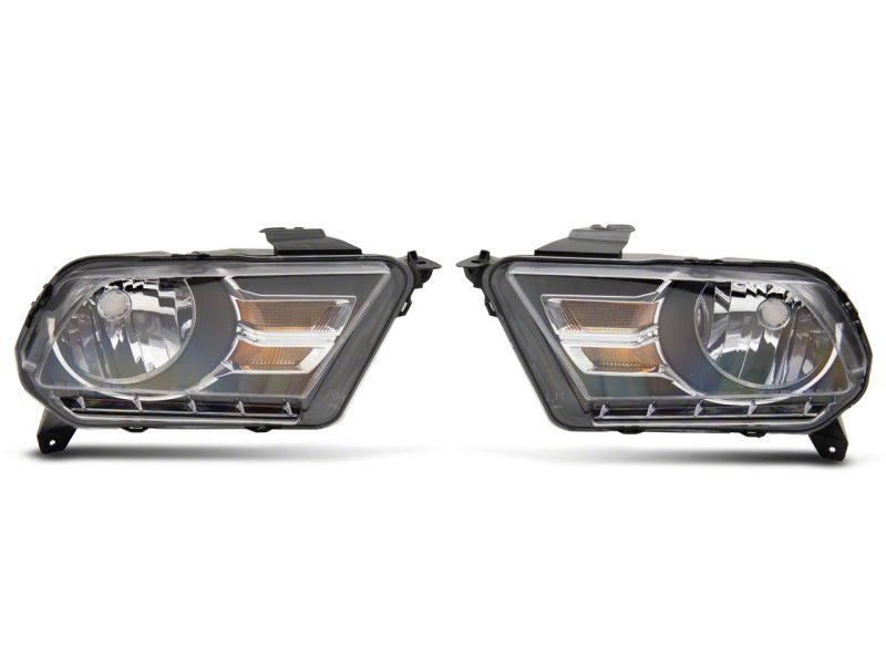 Raxiom 10-12 Ford Mustang Axial Series OEM Style Rep Headlights- Chrome Housing (Clear Lens)-thumbmail-6