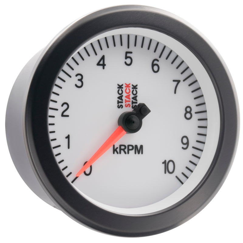 Autometer Stack Sport 88mm 0-10K RPM Tachometer - White-thumbmail-6