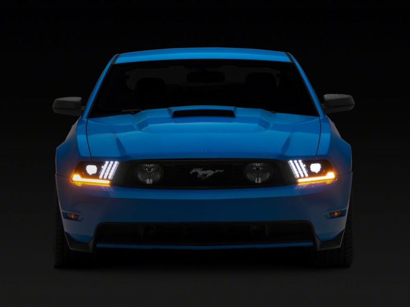Raxiom 10-12 Ford Mustang LED Projector Headlights SEQL Turn Signals- Blk Housing (Clear Lens)-thumbmail-10