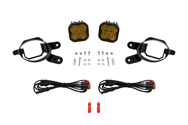 Diode Dynamics 10-13 Lexus IS250C SS3 LED Fog Light Kit (3000K) Sport Yellow SAE Fog - Yellow-thumbmail-1