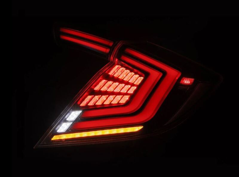 AlphaRex 16-21 Honda Civic Hatchback/ Type-R FK8 Nova-Series LED Tail Lights (Pair) - Black-thumbmail-8