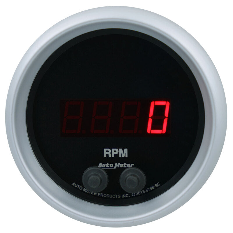 Autometer 85.7mm Black 0-16K RPM Tachometer Sport-Comp Elite Digital Gauge-thumbmail-2