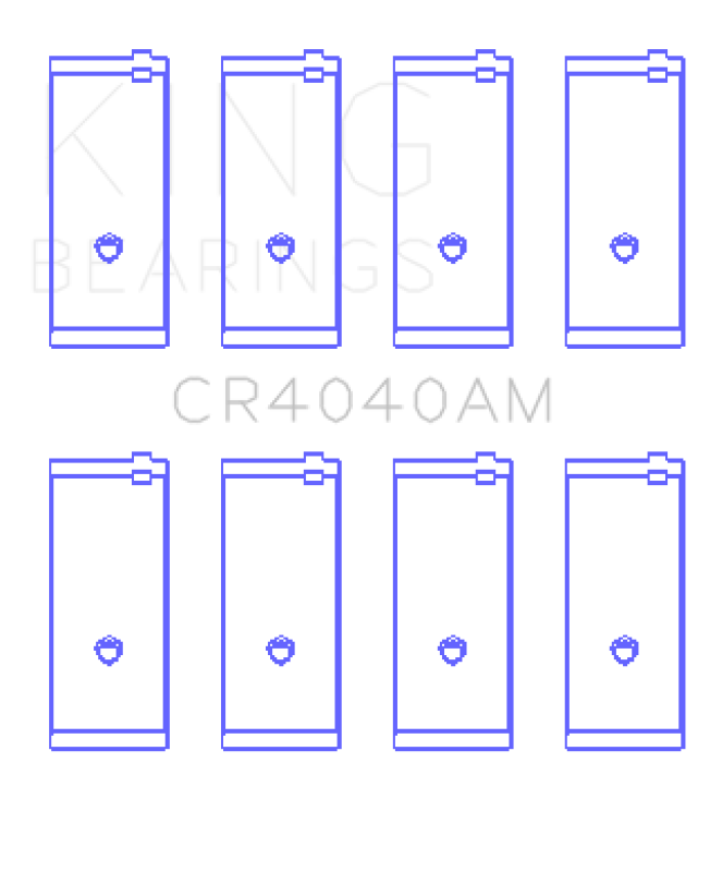 King Engine Bearings Ford Fiesta/Escort Tlb/Gud/J4B 1.0L 1.2L 1.3L (Size +0.75mm) Conrod Bearing Set-thumbmail-2