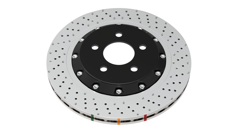 DBA 16-21 Mercedes-Benz C63 S AMG 5000 Series Drilled & Dimpled Front Brake Rotor w/Anodized Hat-thumbmail-4