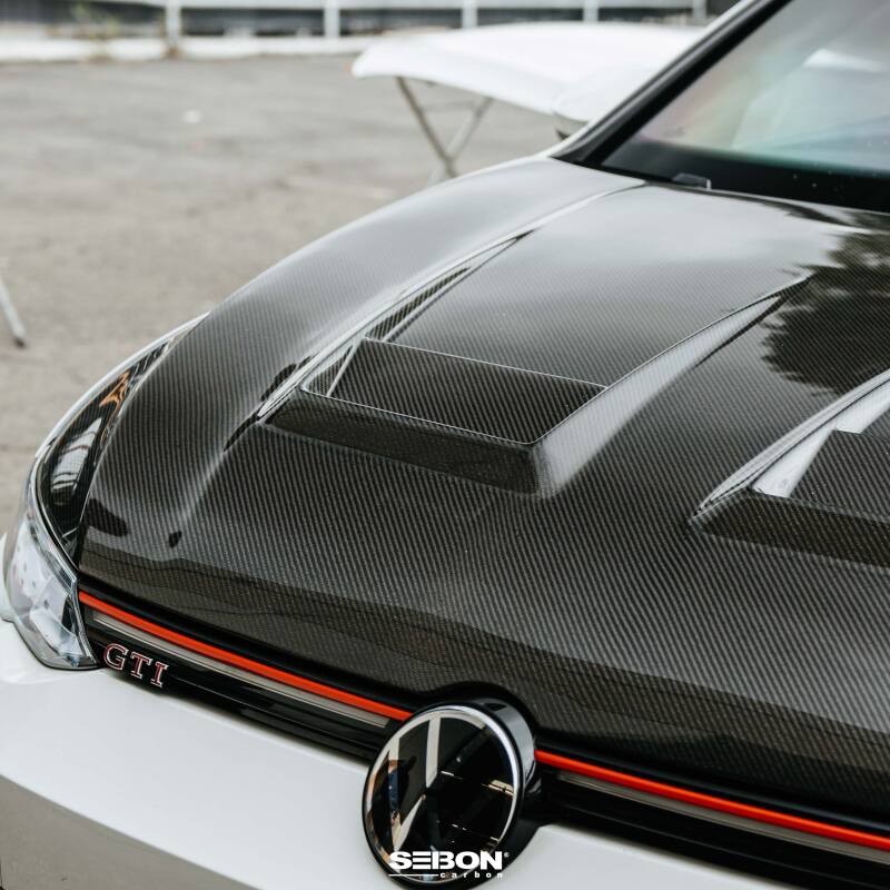 Seibon 2022-2023 Volkswagen Golf GTI/R DV-Style Carbon Fiber Hood-thumbmail-10