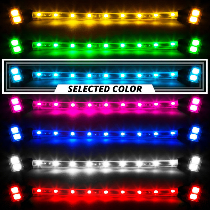 XK Glow Tube Single Color Underglow LED Accent Light Car/Truck Kit Light Blue - 8x24In-thumbmail-1