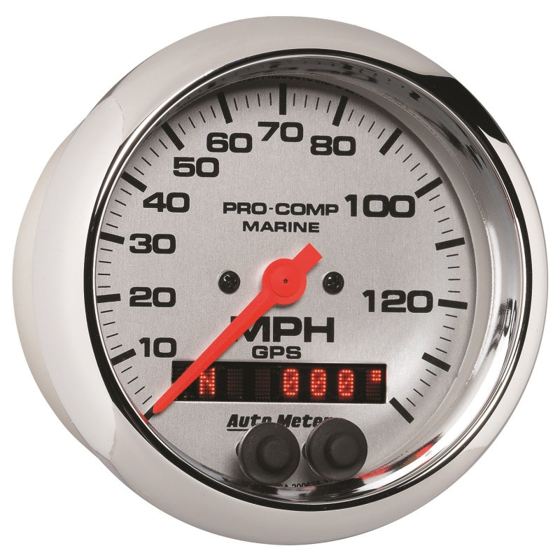 Autometer Marine Chrome 3-3/8in 140MPH GPS Speedometer Gauge-thumbmail-2