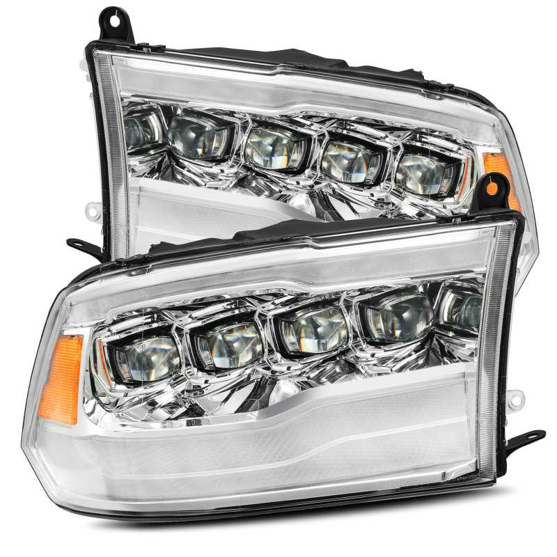 AlphaRex 09-18 Dodge Ram 1500HD NOVA LED Projector Headlights Plank Style Design Chrome w/DRL-thumbmail-2